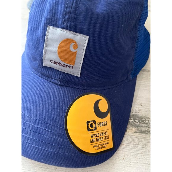 Carhartt Force blue adjustable mesh-back ball cap NWT - Picture 5 of 5